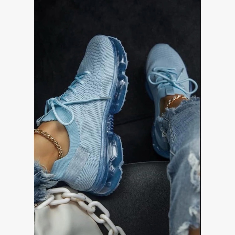 Stylish Blue Women's Sneakers 5.5